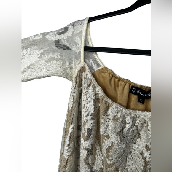 FOR LOVE & LEMONS San Marcos Off the Shoulder Ivory Lace Dress Boho Size Small - Picture 10 of 16